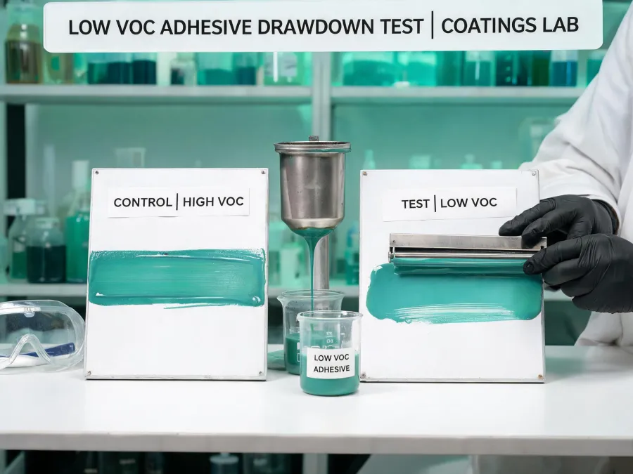 Low VOC adhesive testing