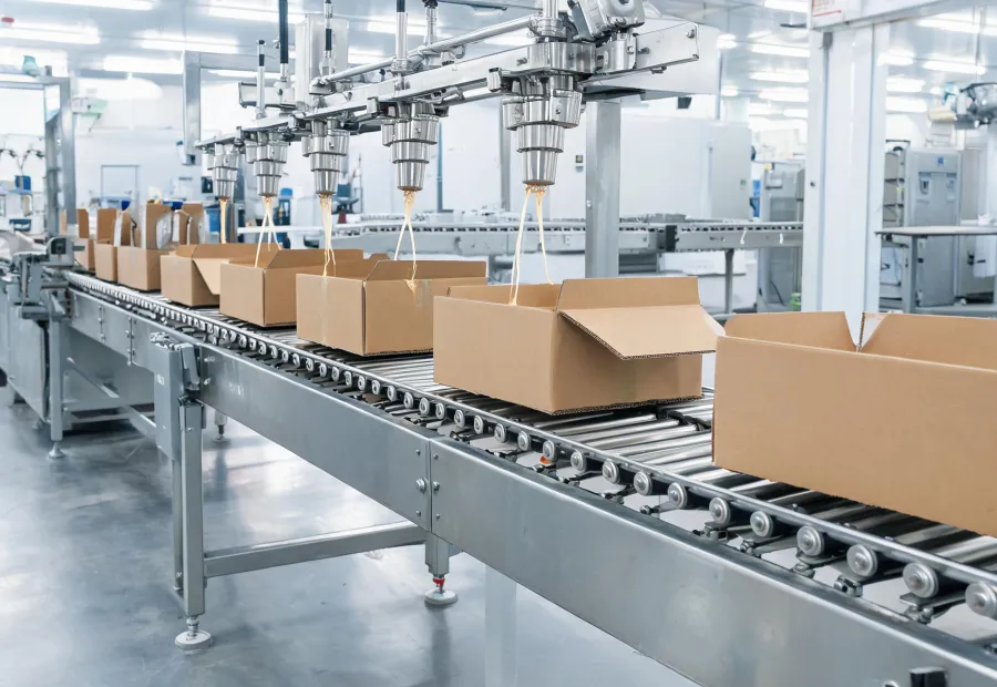 Packaging adhesive line