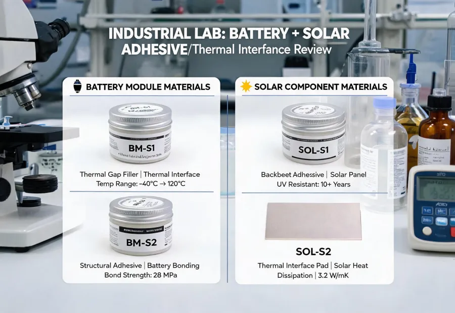 Renewable energy adhesive materials